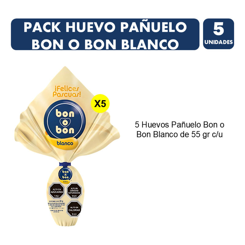 Huevitos De Pascua Por Mayor Bon O Bon Blanco (pack 5 Uni)