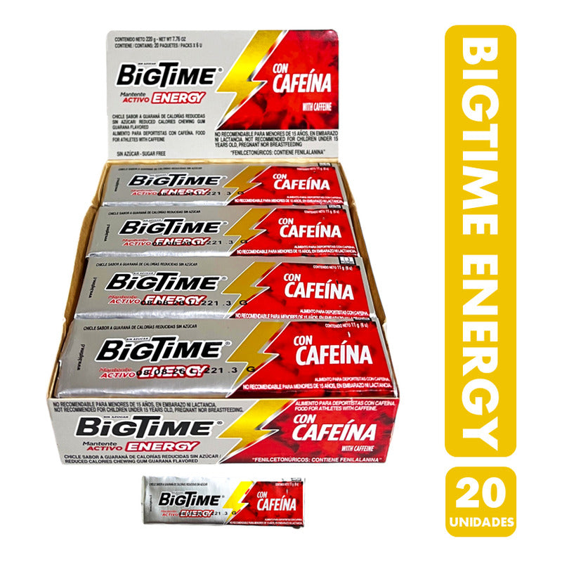 Bigtime Energy - Goma De Mascar Sin Azúcar Sabor Guaraná