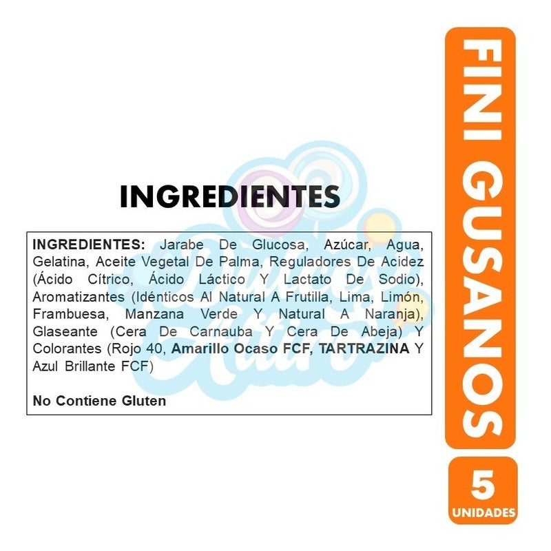 Pack De Gomitas Fini Gusanos (pack 5 Unidades)
