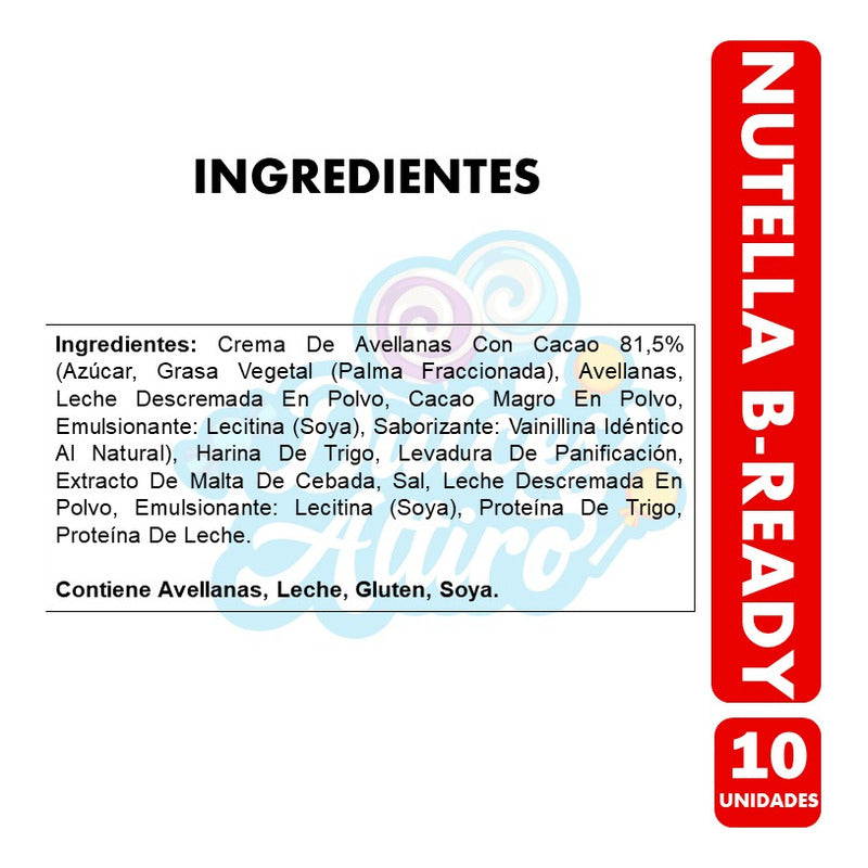 Nutella B-ready, Barra Rellena De Avellana Y Cacao (10 Uni)
