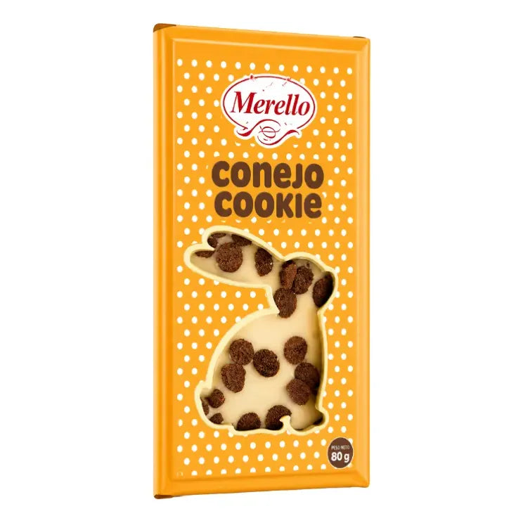 Chocolate Conejo Cookie Con Galleta De Merello Barra De 80g