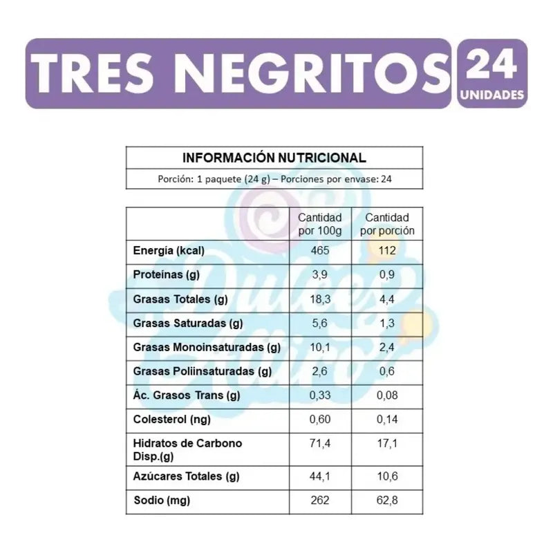 Galleta Los Tres Negritos De Ambrosoli (bolsa Con 24 U)