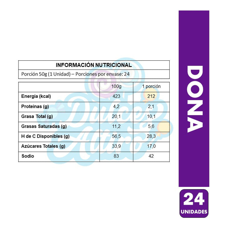 Dona De Chocolate Rellena De Fruna (caja Con 24unidades)
