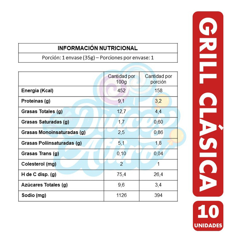 Galletas Grill Clásica De Mckay, Para Colación -pack De 10un