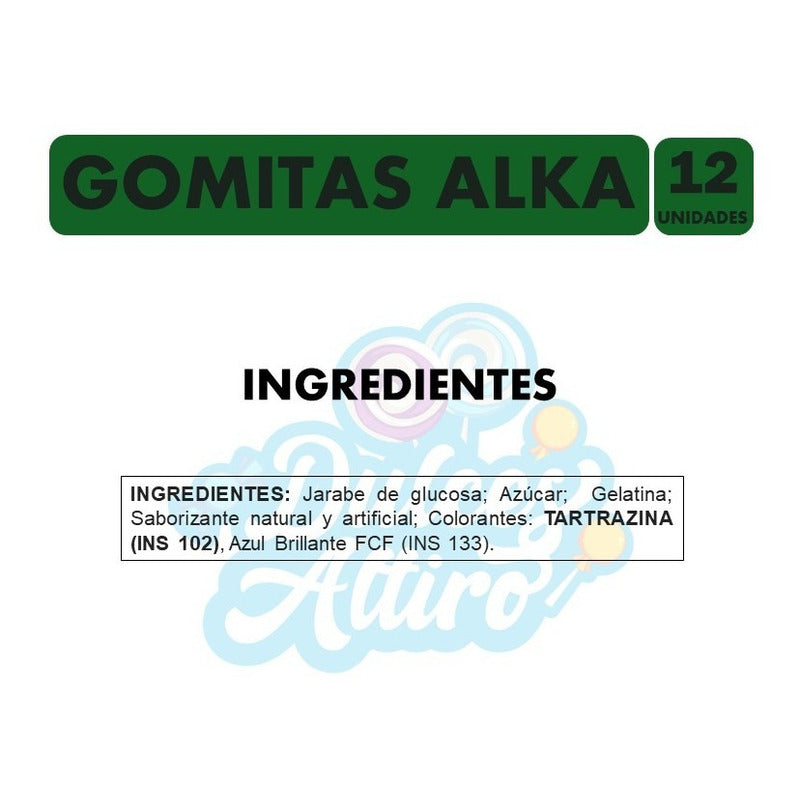 Gomitas Arcor Alka Eucaliptus (caja Con 12 Unidades)