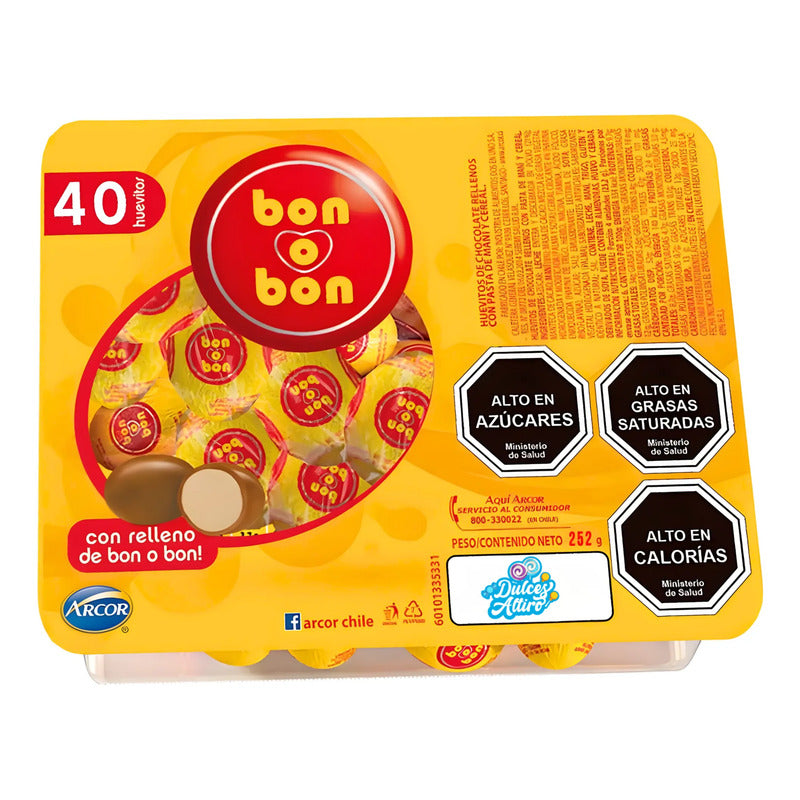 Huevitos De Pascua Bon O Bon - Bandeja Con 40 Unidades