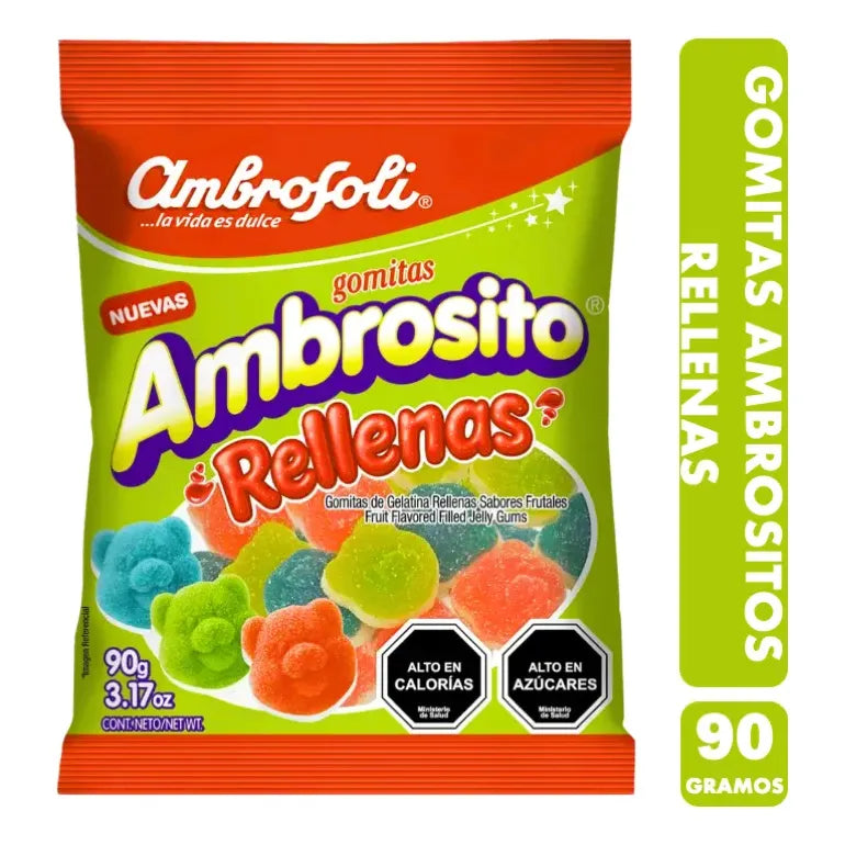 Gomitas Ambrosito Rellenas Sabores Frutales De Ambrosoli