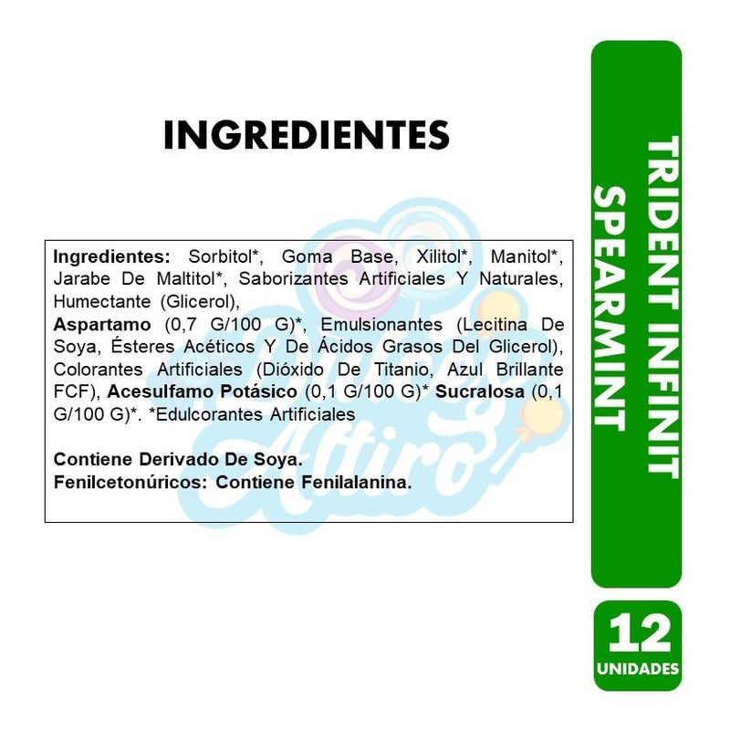 Chicle Trident Infinit Wowmint Display 12 Unidades