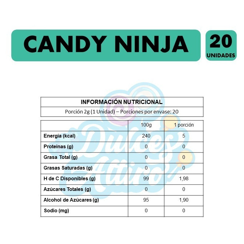Dulces Candy Ninja - Libre De Sellos (contiene 20 Unidades).