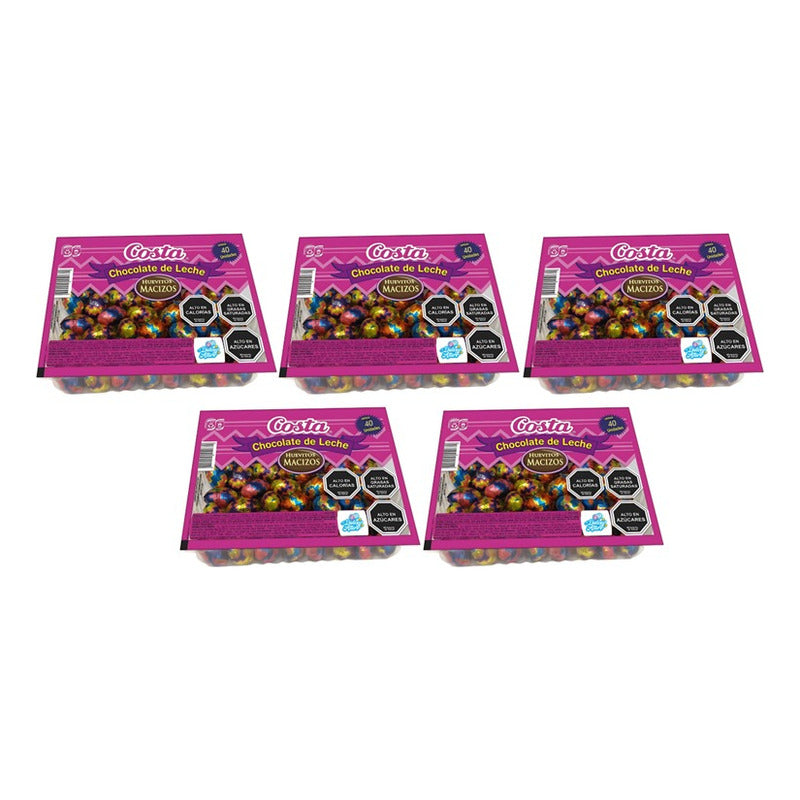 Huevitos De Chocolate Costa (pack 5 Bandejas De 40 Unidades)