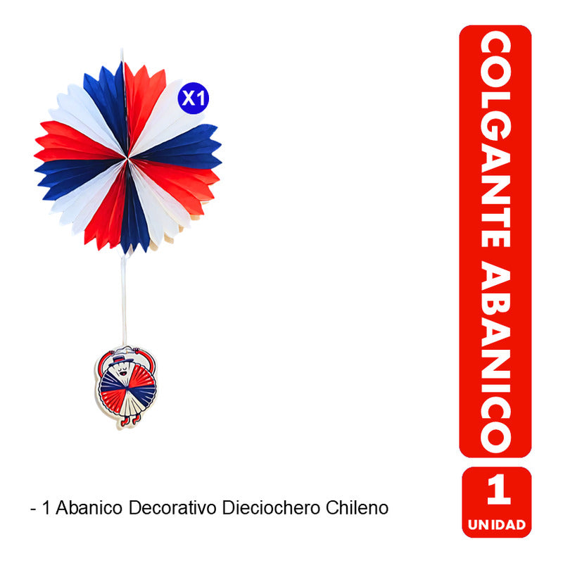 Decoración Para El 18 - Abanico De Fiestas Patrias De Chile