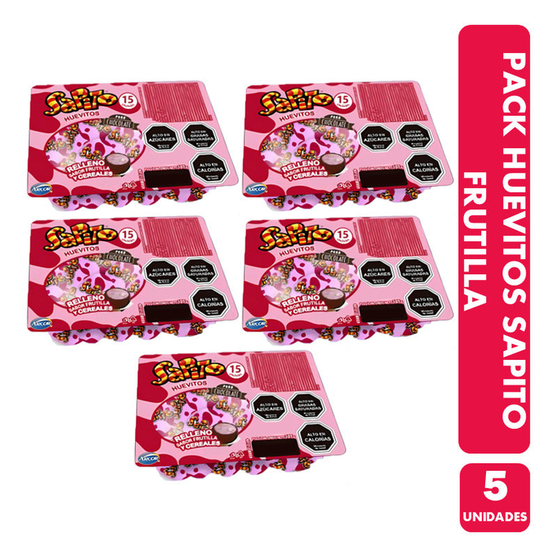 Huevitos De Pascua Por Mayor Sapito Frutilla (pack 5 Uni)