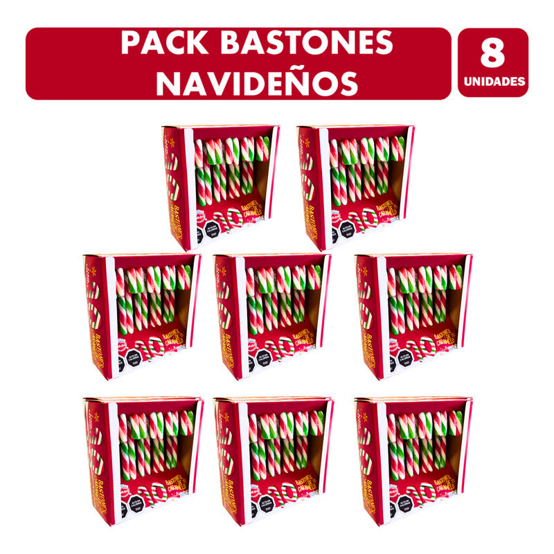 Bastones Dulces Navideños - Especial Para Colgar (pack 8 U)