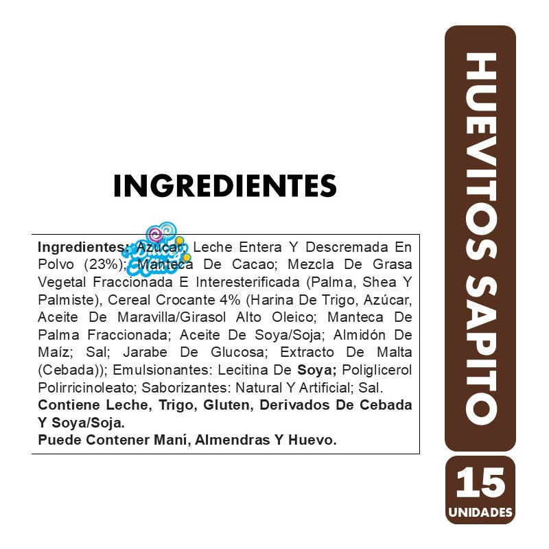 Huevitos De Chocolate Sapito De Arcor (caja Con 16 Unidades)