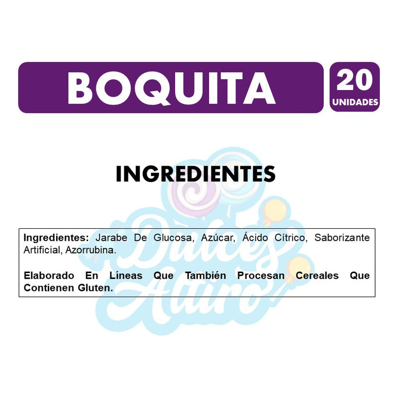 Chupetin Labios Sabor Frutilla - Fruna(bolsa Con 20unidades)