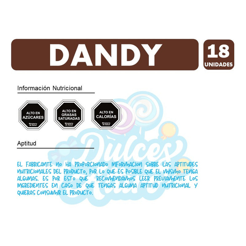 Dandy - Chocolates Confitados De Colombina (caja Con 18 Uni)