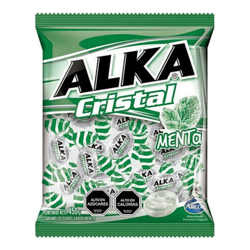 Alka Verde Cristal - Caramelos Sabor Menta (bolsa Con 100un)