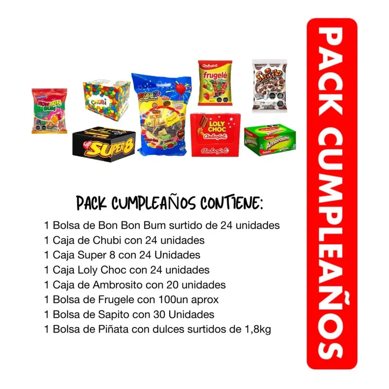 Surtido De Dulces Especial Para Cumpleaños - Para 20 Niños