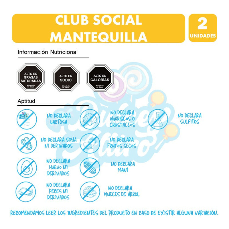 Galletas Club Social, Sabor Mantequilla - 2 Pqts. De 9un C/u