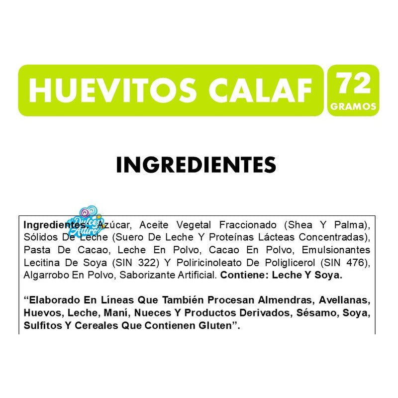 Huevitos De Chocolate Calaf - Especial Pascua(bolsa De 72gr)