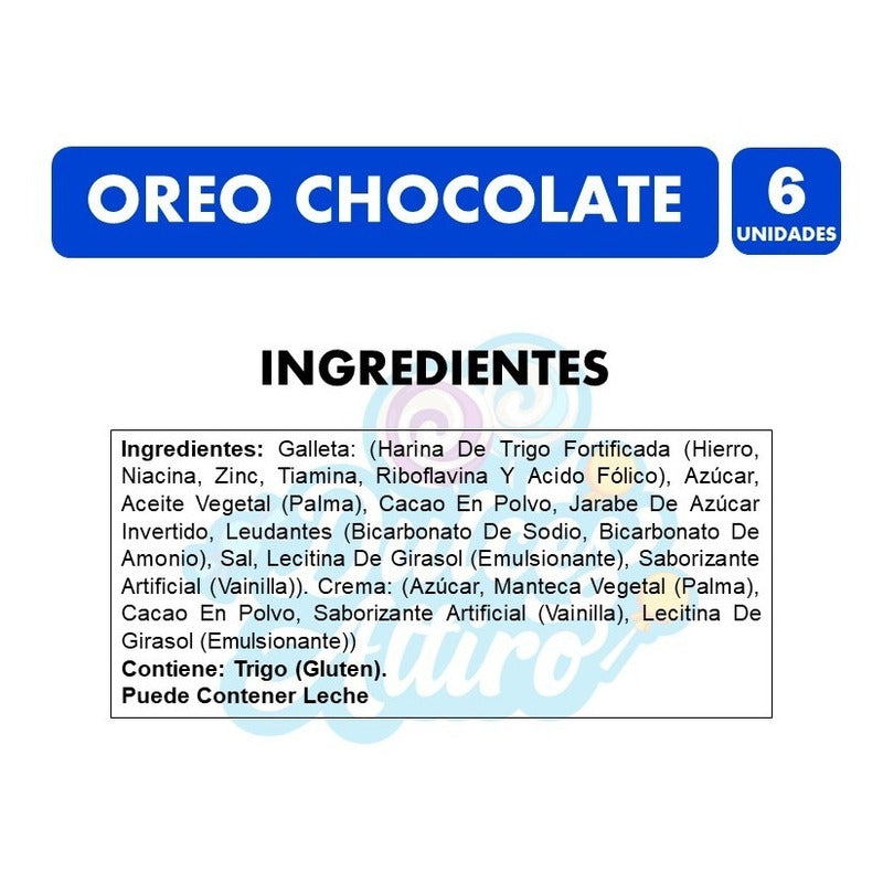 Galletas Oreo Sabor Chocolate - Pack De 6 Unidades, 36g C/u.