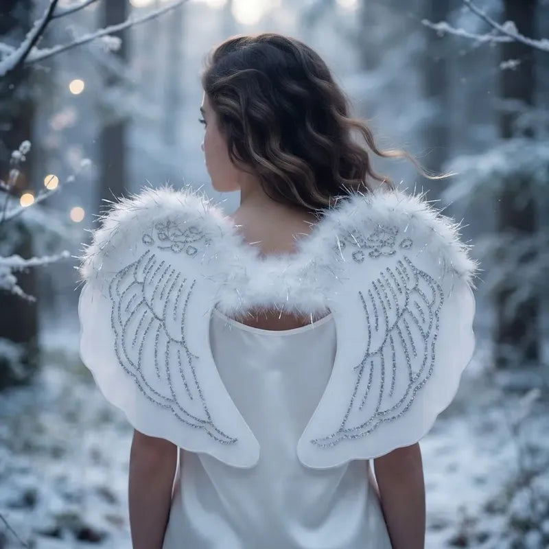 Alas De Ángel Blancas Para Disfraz Halloween Niña Blanco