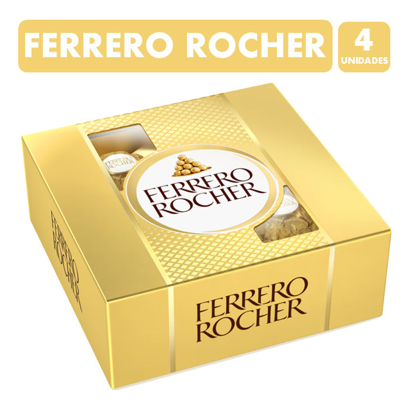 Bombon De Chocolate Ferrero Rocher (dispaly 4 Unidades)