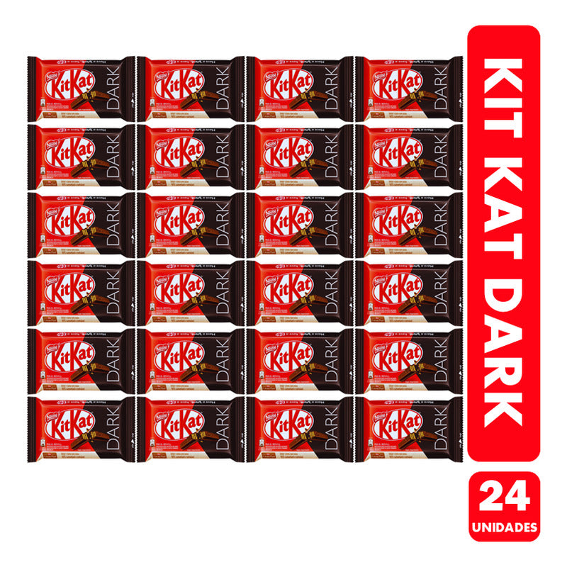 Kit Kat Dark Por Mayor Chocolate Semiamargo (caja Con 24 Un)