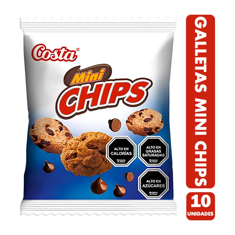 Galletas Mini Chips De Costa Para Colación (10 Unidades)