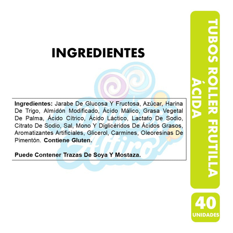 Fini Gomitas Sabor Frutillas Ácidas En Rollo (caja Con 40u)