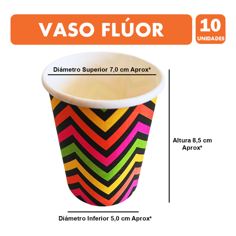 Pack Cumpleaños Color Flúor - Adornos Accesorios Decoración