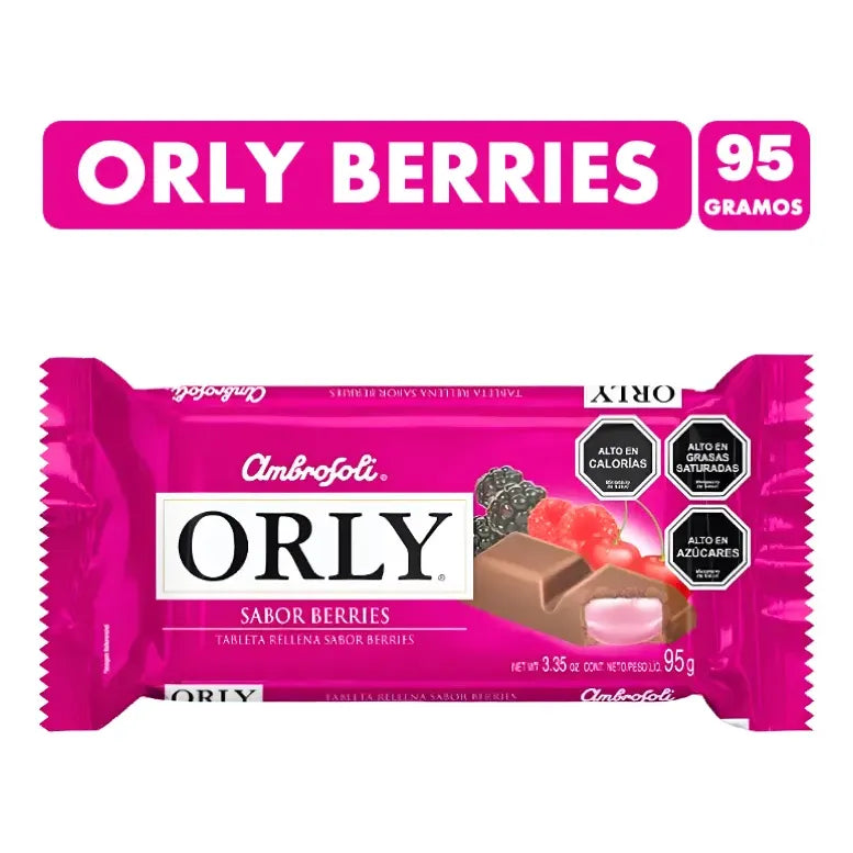 Chocolate Orly Berries De Ambrosoli (barra 95 Gramos)