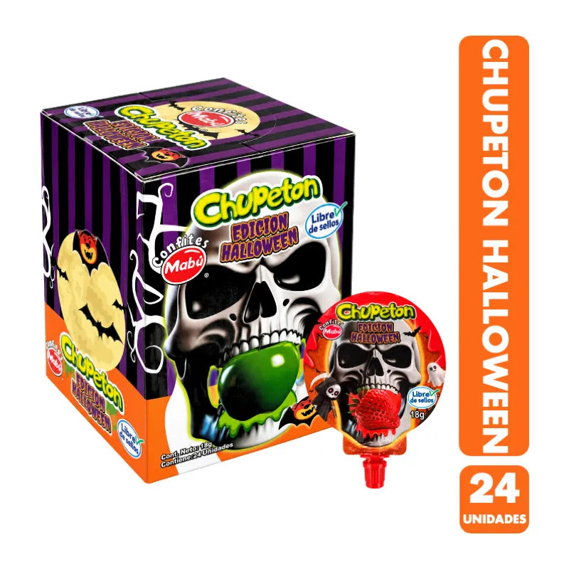 Dulces Para Halloween - Chupeton Sabores Frutales De Mabú