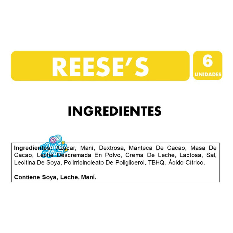 Reeses Sabor Maní - Clásico Envase Naranjo (pack Con 6 Un)