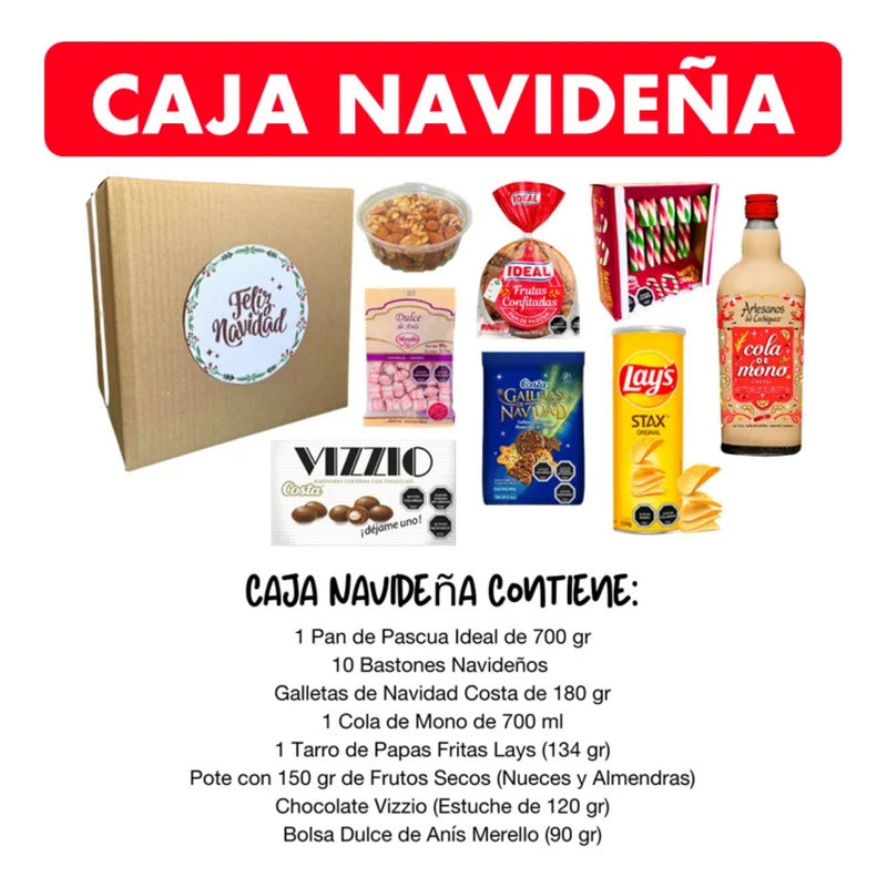 Caja Navideña Especial Para Regalar - Productos Surtidos