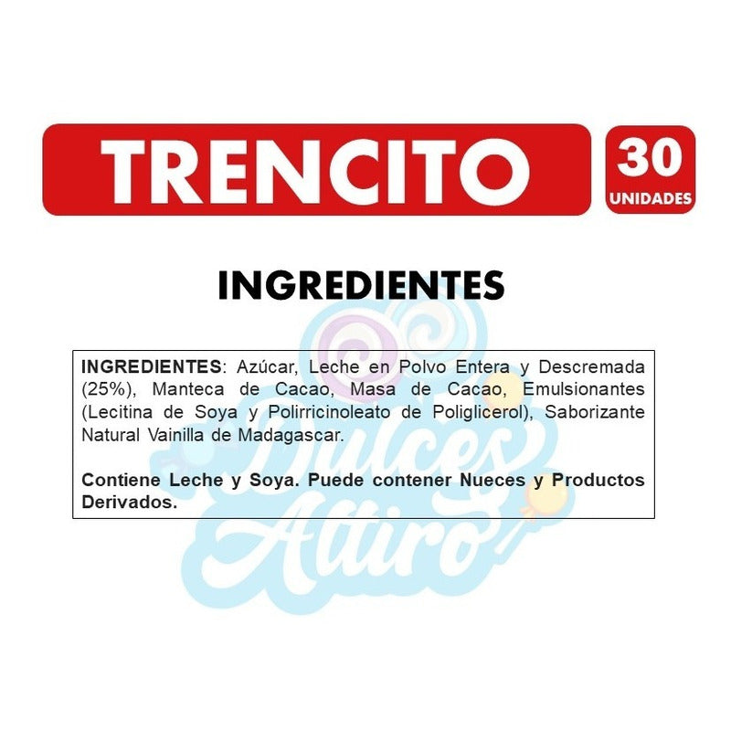 Chocolate De Leche Trencito, Nestlé - Caja Con 30 Unidades.