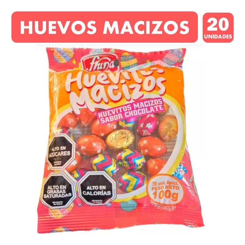 Bolsa Huevitos De Pascua Macizos Fruna(bolsa 20 Uni Aprox)