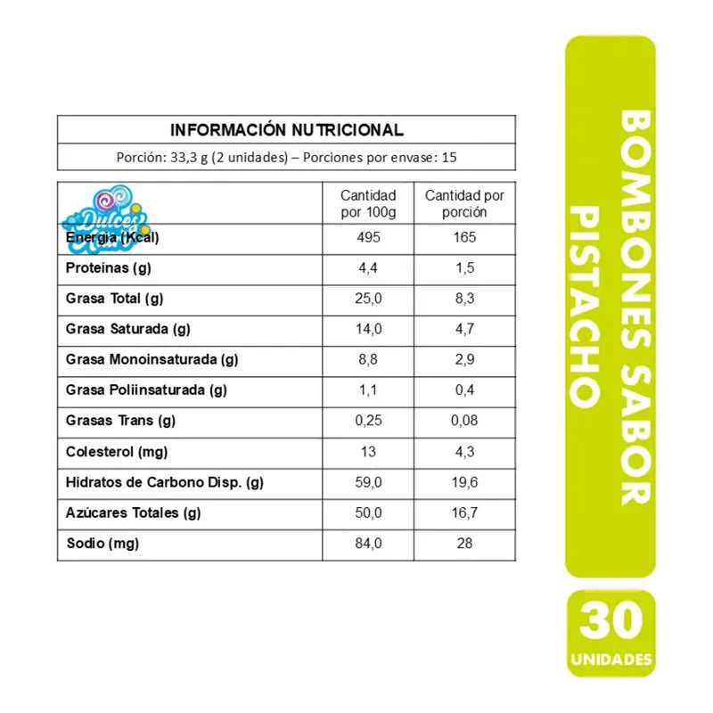 Bombones Goplana Premium Sabor Pistacho (30 Unidades)