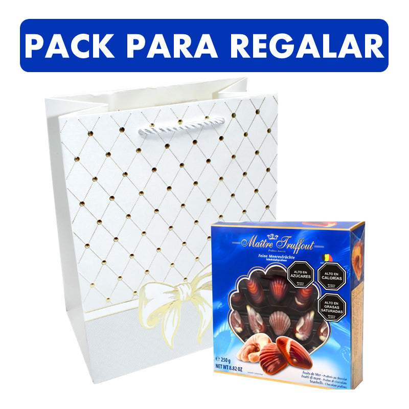 Bombones Maitre Truffout Pralines Formas Del Mar + Bolsa