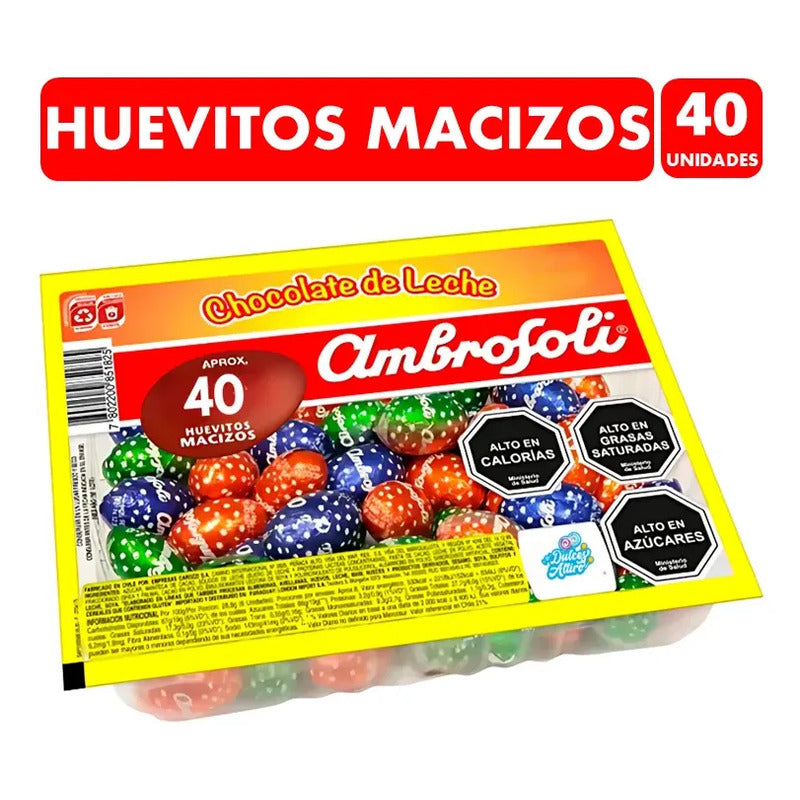 Huevitos De Pascua Macizos Ambrosoli (bandeja 40 Unidades)