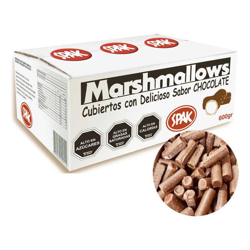 Marshmallows Vainilla Bañados En Chocolate (caja Con 600 Gr)