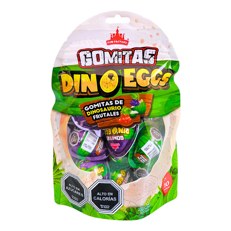 Gomitas En Forma De Dinosaurios Sabores Frutales (10 Uni)