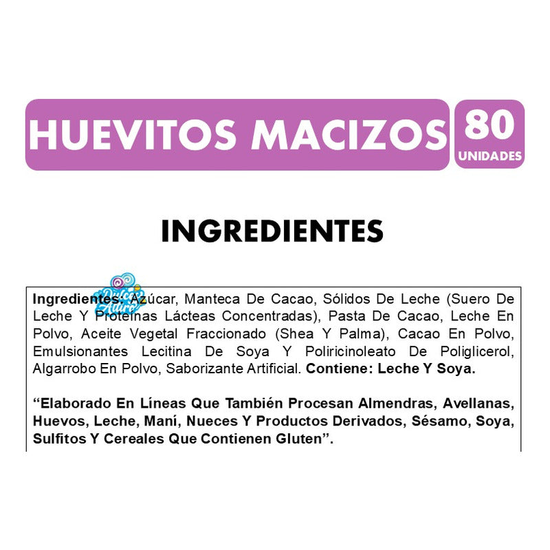 Huevitos De Pascua Chocolate De Costa Macizo (bolsa De 80u)