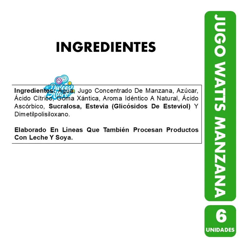 Jugo Sabor Manzana De Watts - Regreso A Clases (pack 6 Uni)