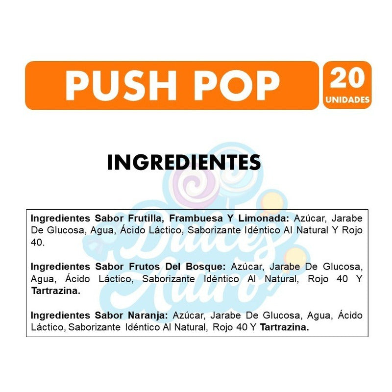 Push Pop Duo - Chupadedos Sin Gluten (caja Con 20 Unidades)