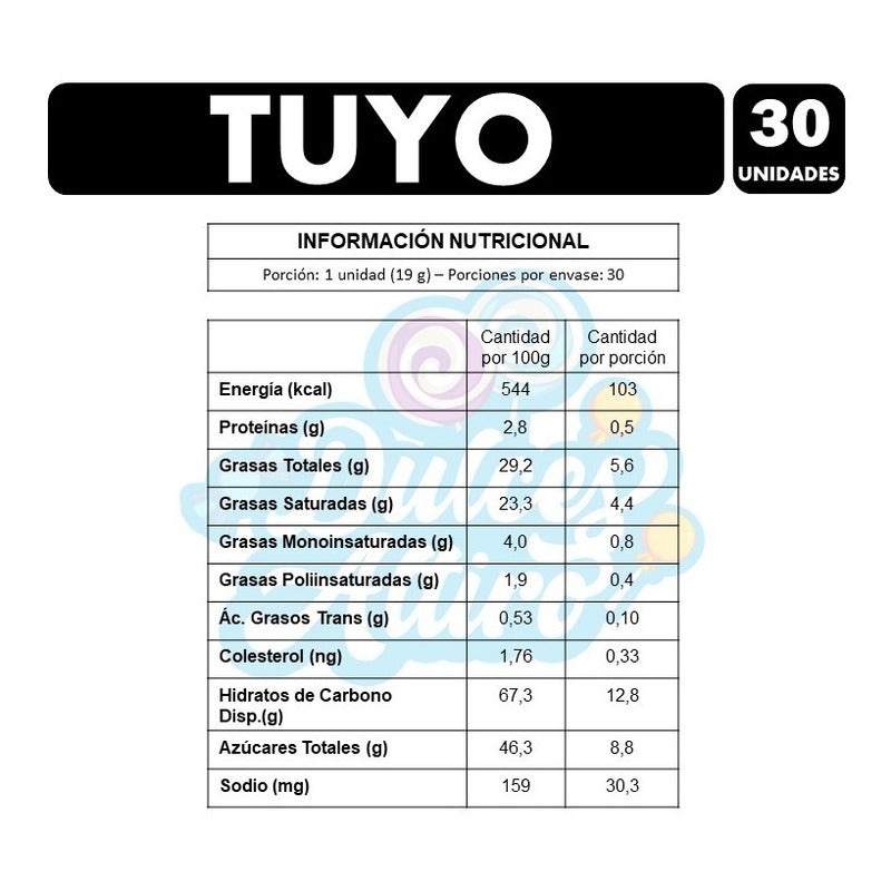 Tuyo - Oblea Doblemente Bañada De Costa (bolsa Con 30 Uni)