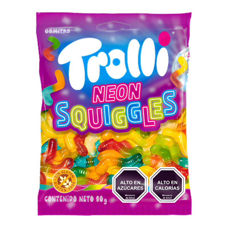 Gomitas Trolli Neón - Sabores Frutales Libre De Gluten