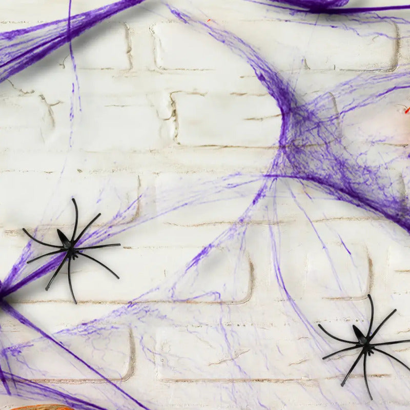 Telaraña Decorativa Morado Especial Halloween (20 Gramos)