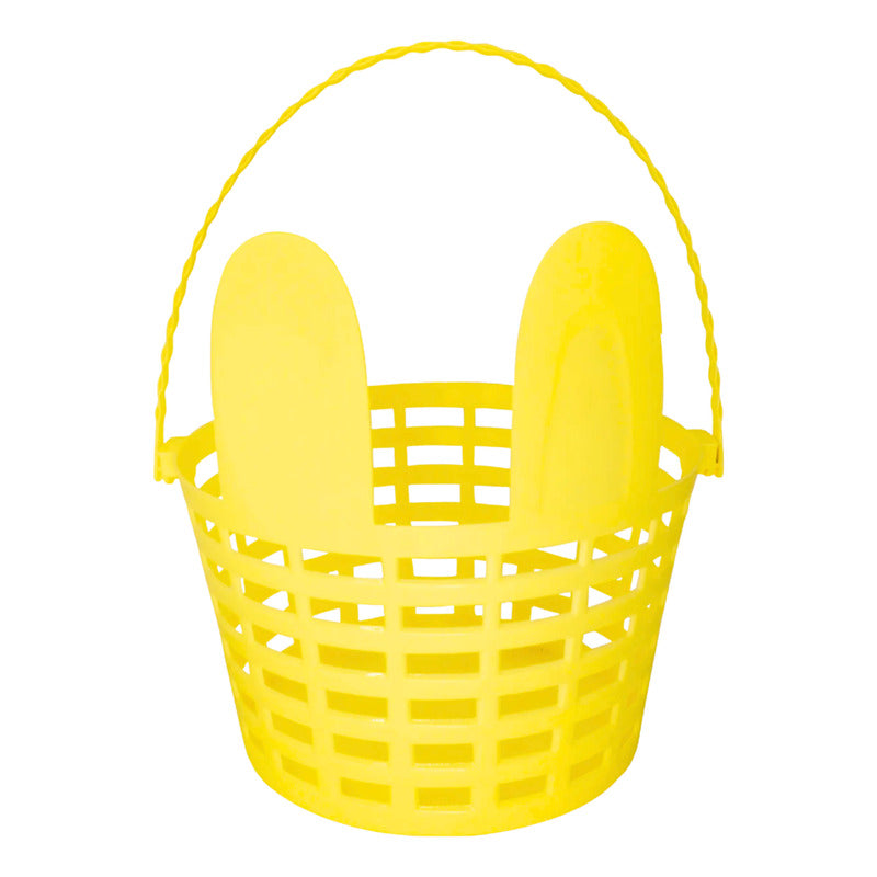 Canasta Con Orejitas Especial Huevitos De Pascua - Amarillo