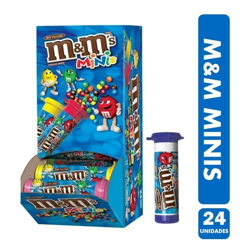 M&m Mini Tubos (caja De 24 Unidades)